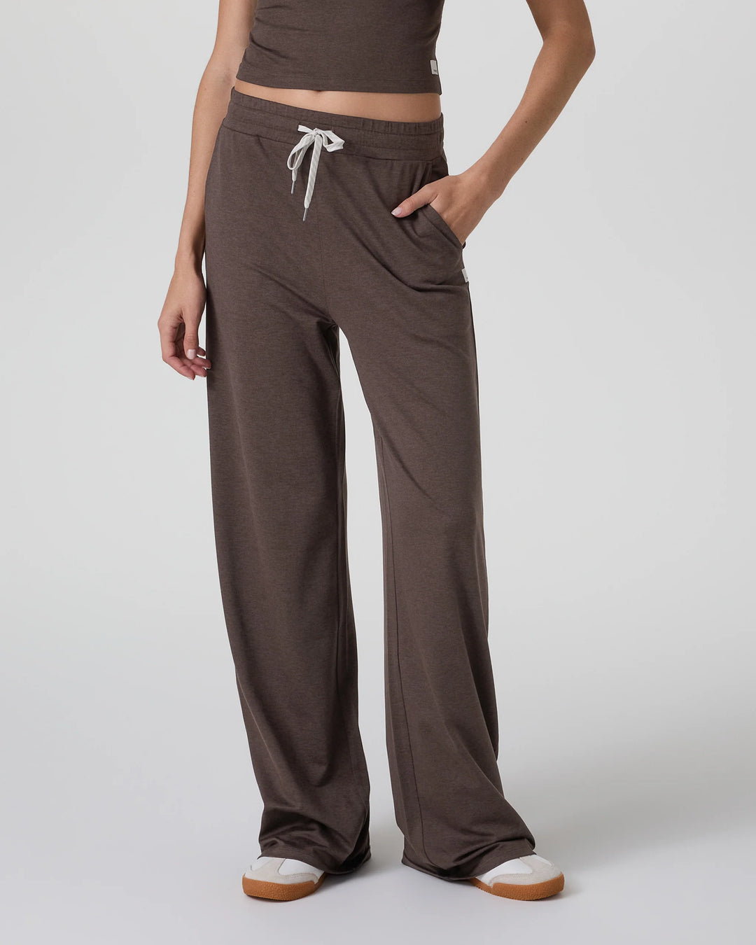 Vuori Women's Halo Essential Wideleg Pant - Java Heather - Sun Diego Boardshop