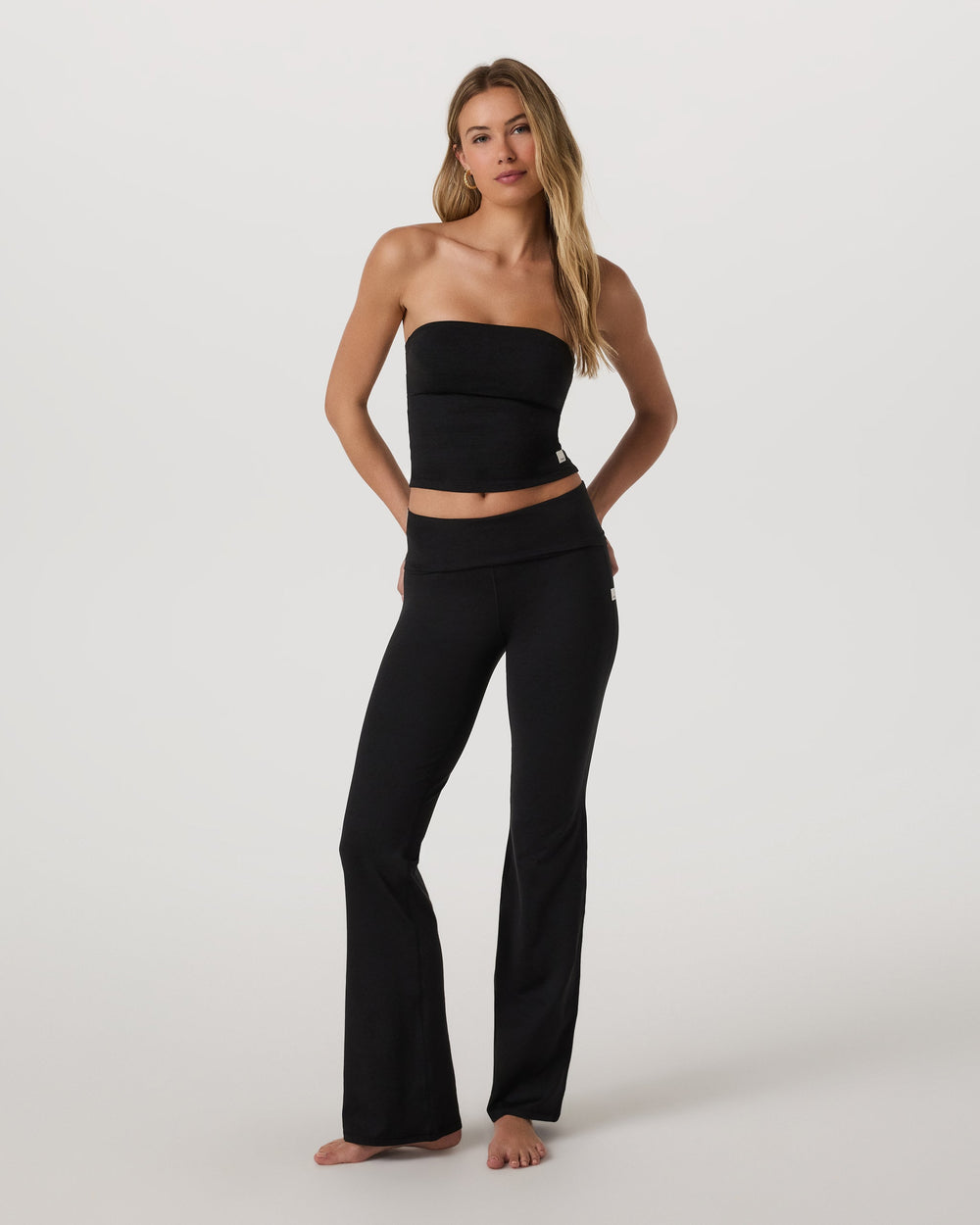 Vuori Women's Halo Foldover Legging - Black Heather - Sun Diego Boardshop