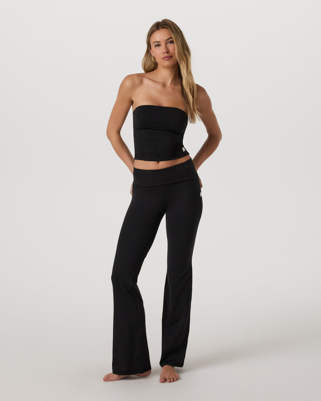 Vuori Women's Halo Foldover Legging - Black Heather - Sun Diego Boardshop