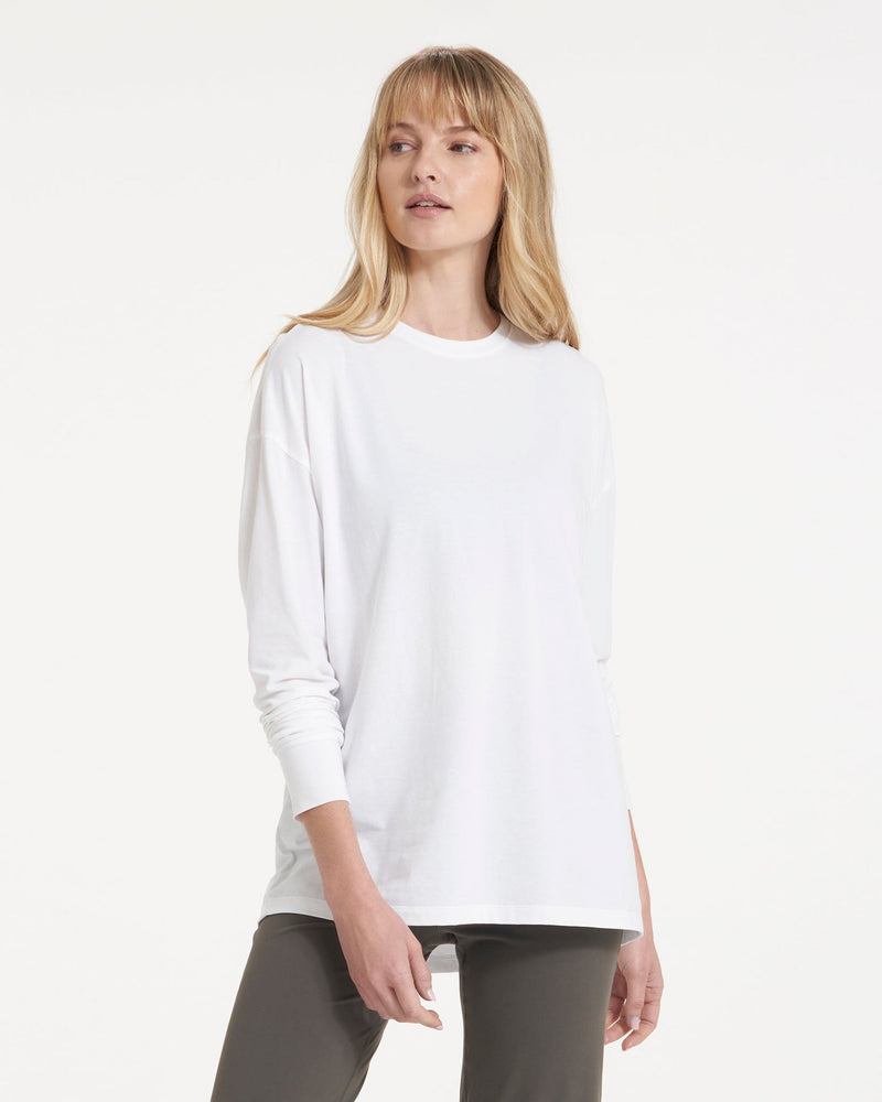 Vuori Long-Sleeve Feather Tee - WHITE - Sun Diego Boardshop