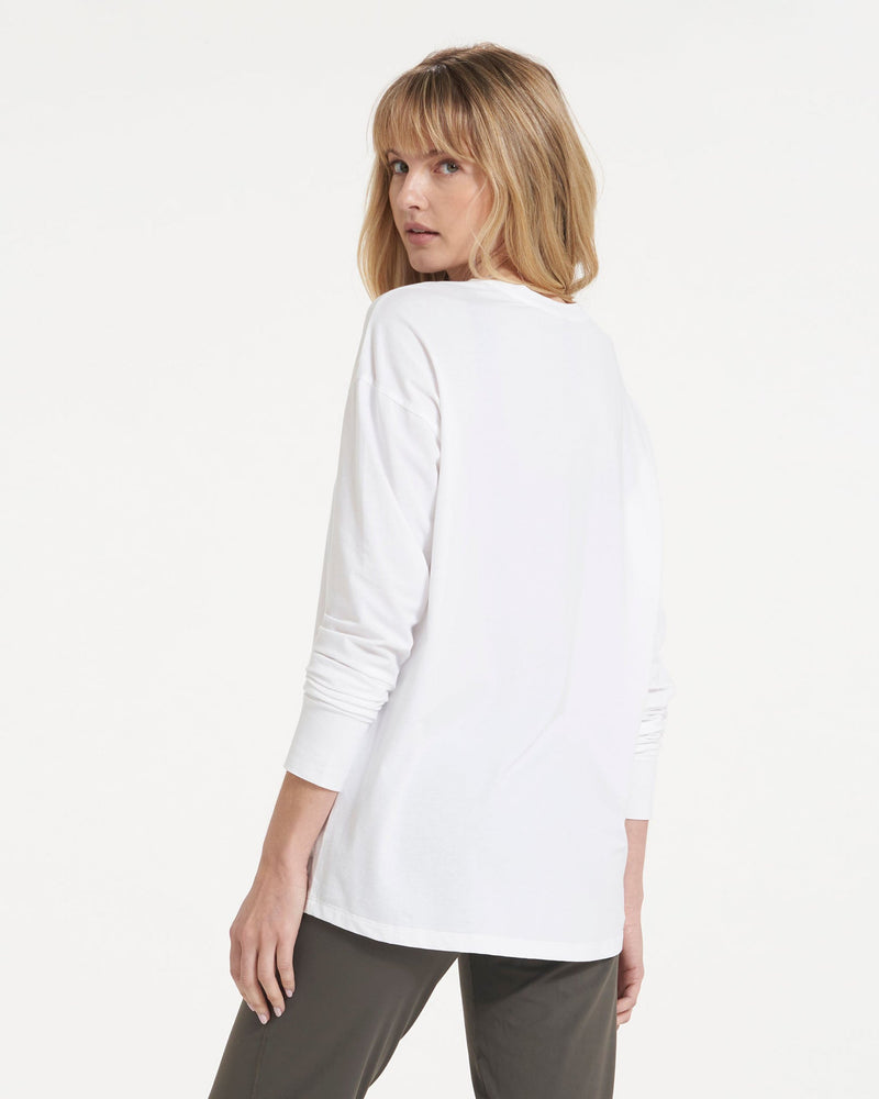 Vuori Long-Sleeve Feather Tee - WHITE - Sun Diego Boardshop