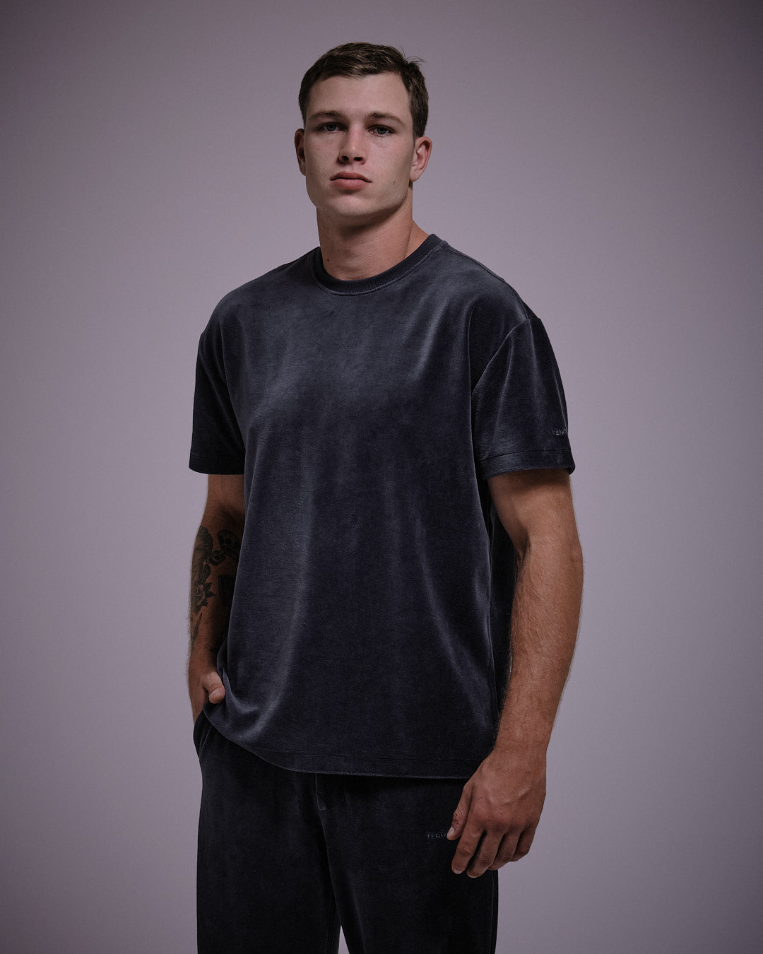 Tenore Velour Ss Tee - NAVY - Sun Diego Boardshop