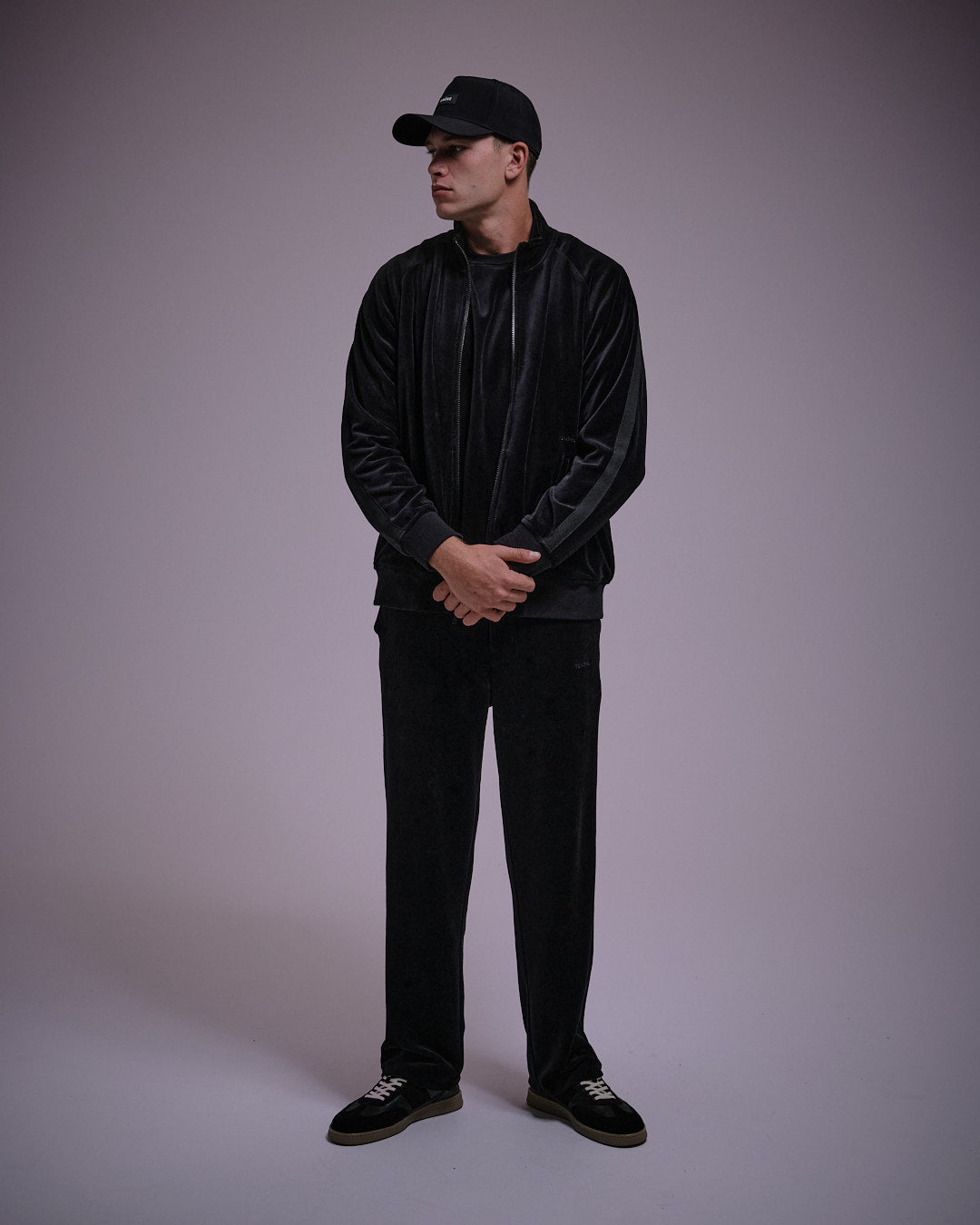 Tenore Velour Track Suit Pant - BLACK - Sun Diego Boardshop