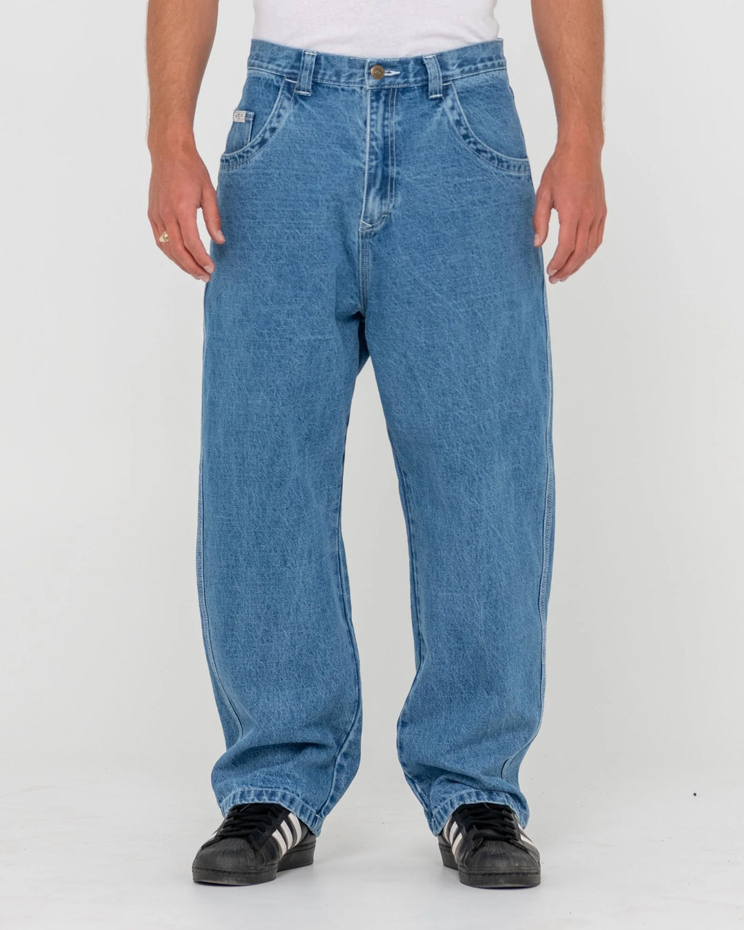 Rusty Men's Flip Daddy Tapeless Baggy Jean - Middy Blue - Sun Diego Boardshop