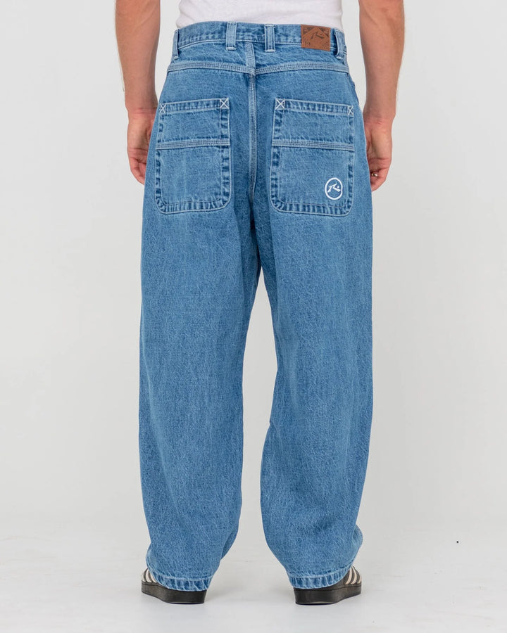 Rusty Men's Flip Daddy Tapeless Baggy Jean - Middy Blue - Sun Diego Boardshop