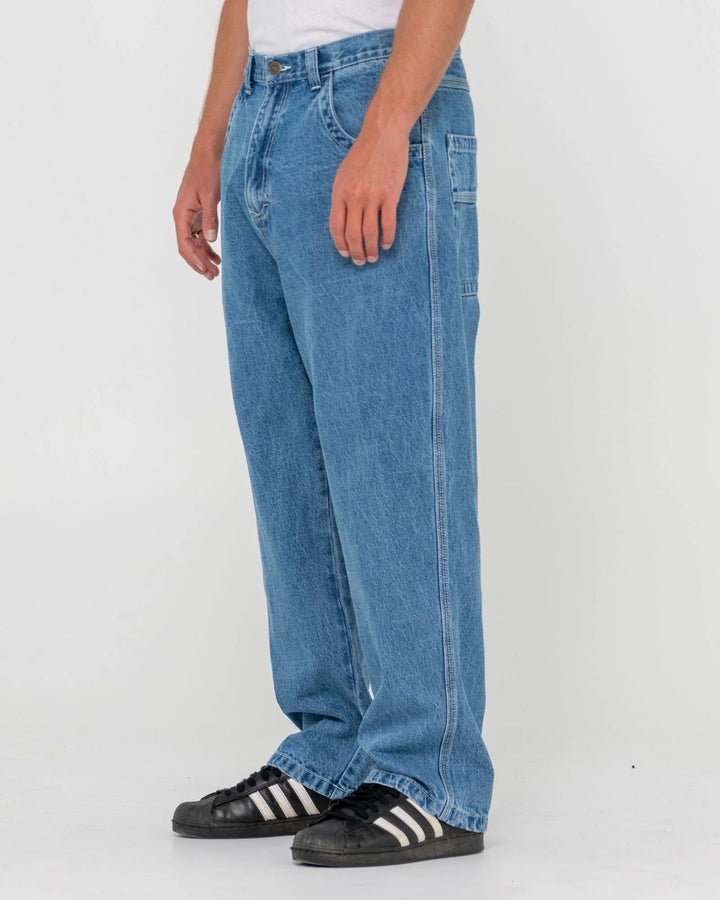 Rusty Men's Flip Daddy Tapeless Baggy Jean - Middy Blue - Sun Diego Boardshop