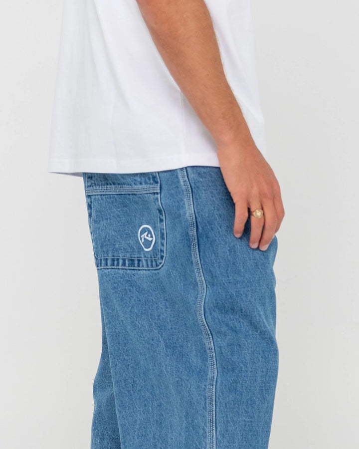 Rusty Men's Flip Daddy Tapeless Baggy Jean - Middy Blue - Sun Diego Boardshop