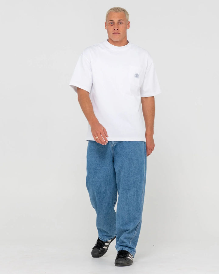 Rusty Men's Flip Daddy Tapeless Baggy Jean - Middy Blue - Sun Diego Boardshop