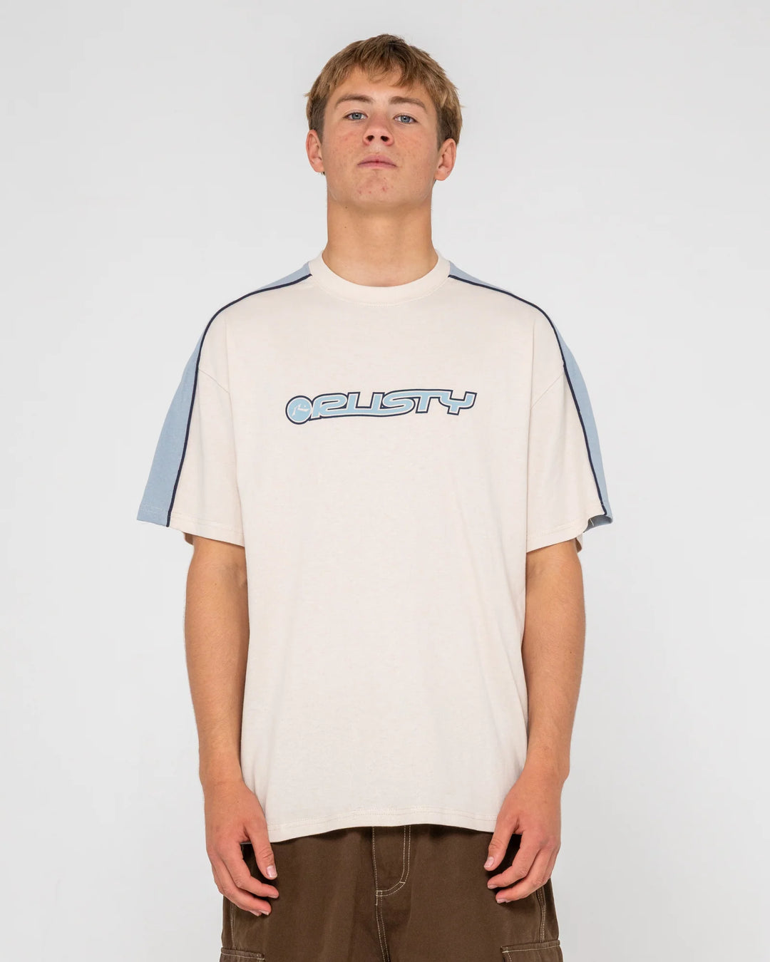 Rusty Men's Alonso Short Sleeve Tee - Cream