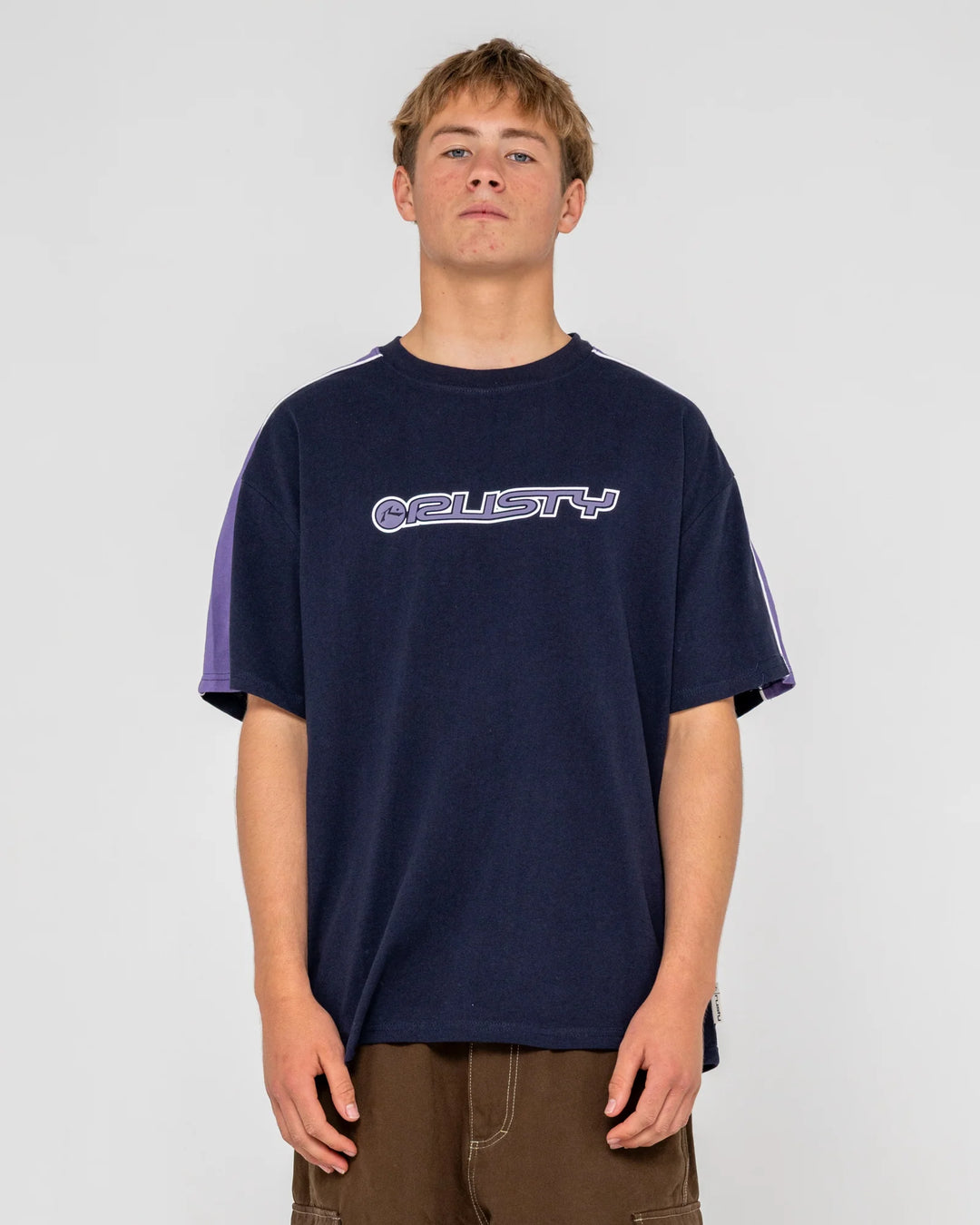 Rusty Men's Alonso Short Sleeve Tee - Navy Blue 3