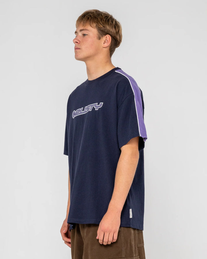 Rusty Men's Alonso Short Sleeve Tee - Navy Blue 3