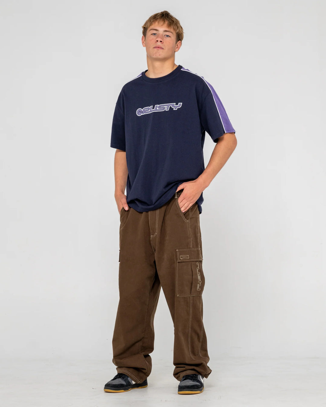 Rusty Men's Alonso Short Sleeve Tee - Navy Blue 3