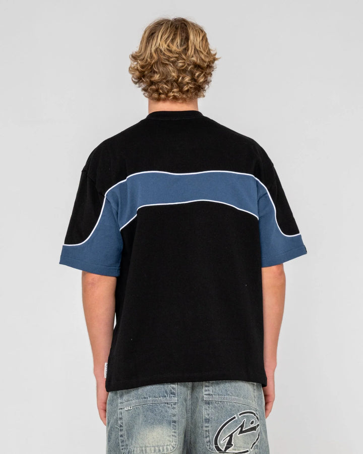 Rusty Men's Kinetic Panel Heavy Tee - Black - Sun Diego Boardshop
