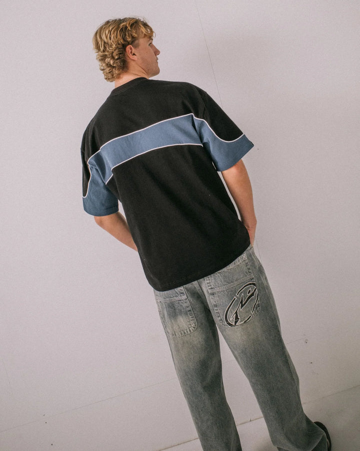 Rusty Men's Kinetic Panel Heavy Tee - Black - Sun Diego Boardshop