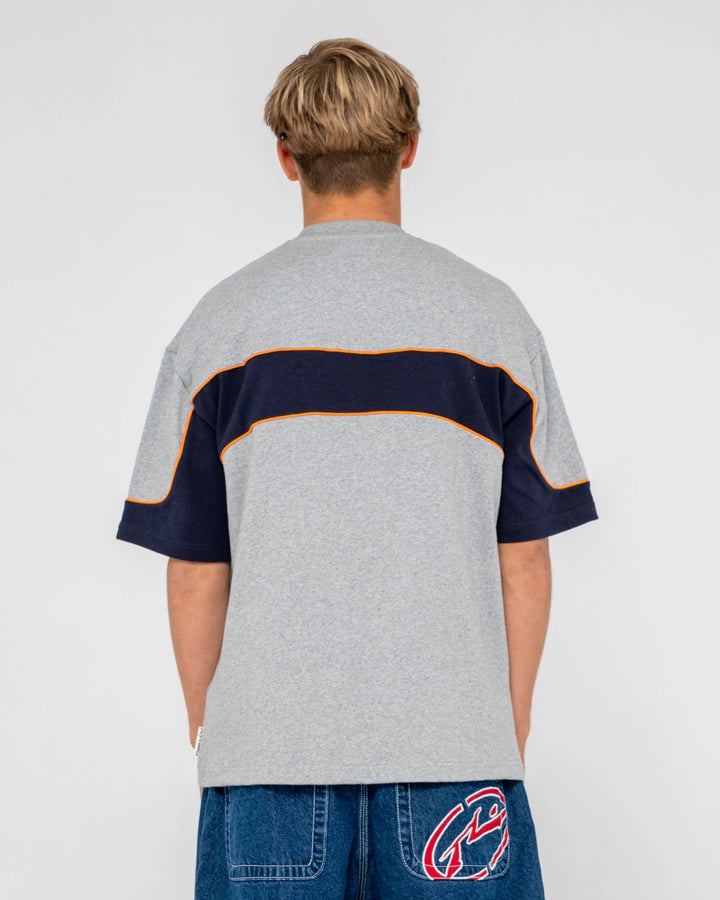 Rusty Men's Kinetic Panel Heavy Tee - Grey Marle - Sun Diego Boardshop