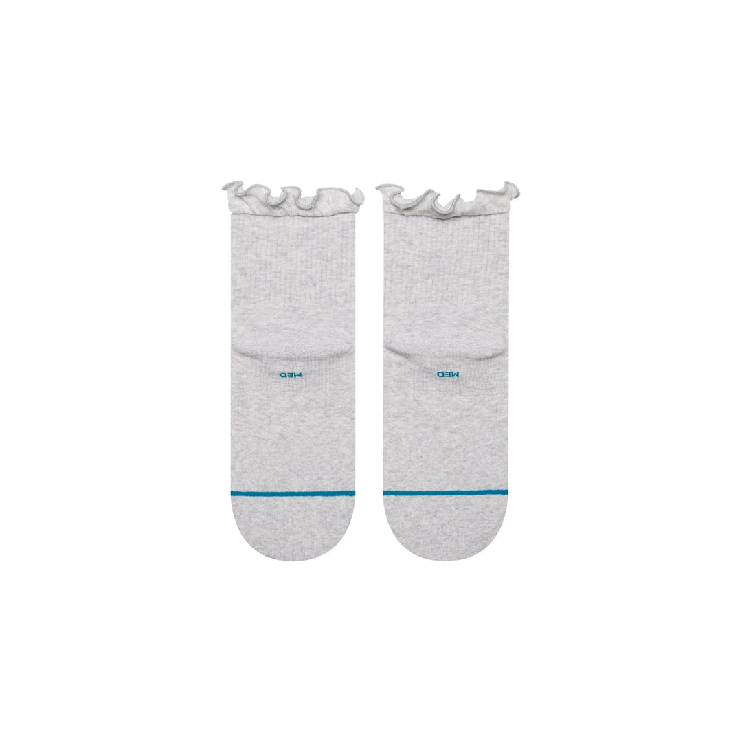 Stance Womens Ruffle Icon Quarter Sock - Heather Grey