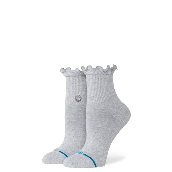 Stance Womens Ruffle Icon Quarter Sock - Heather Grey