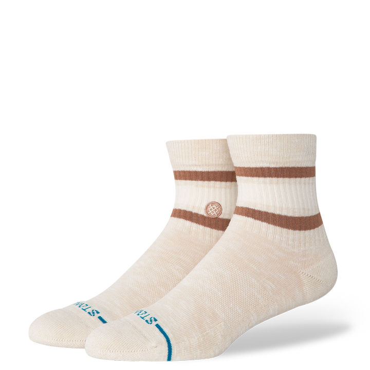 Stance Cotton Quarter Medium Cushion Socks - Cream