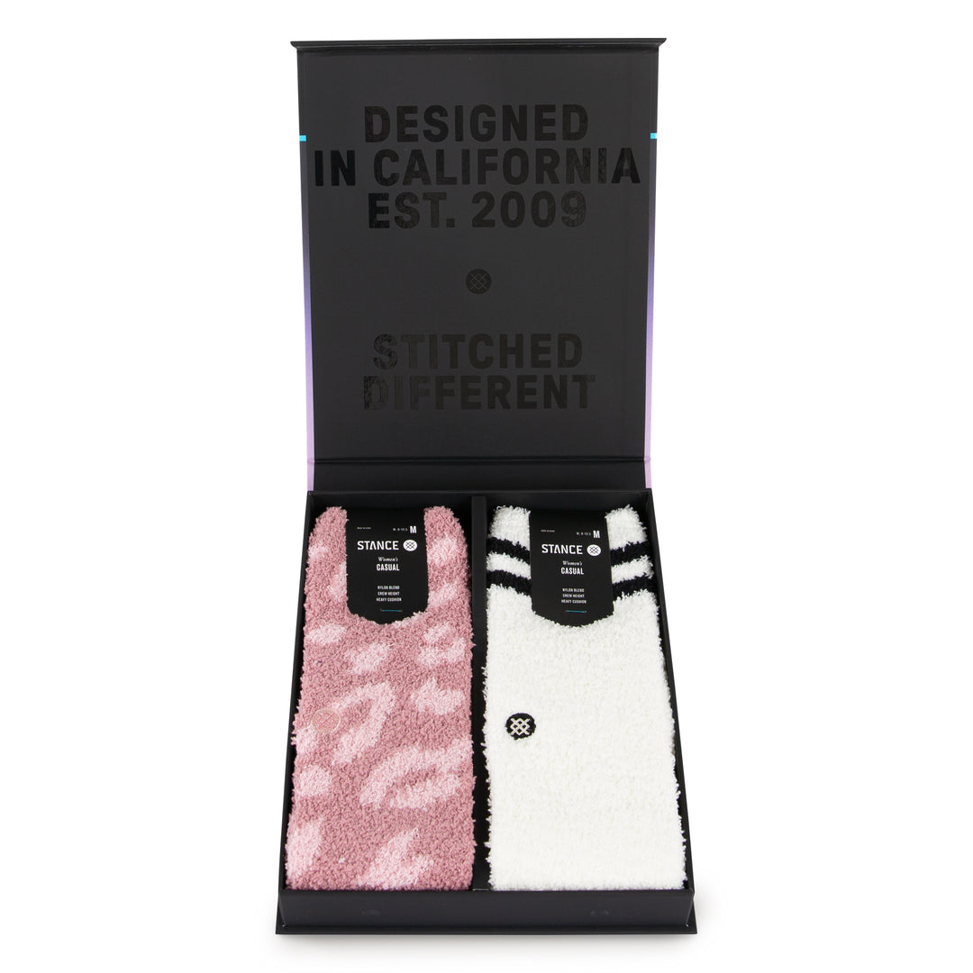 Stance Womens' Purfect Cozy Crew Socks Box Set - DUSTY ROSE - Sun Diego Boardshop