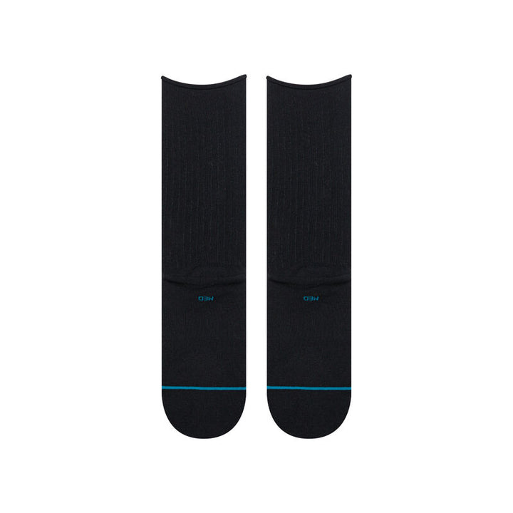 Stance Rolled Crew Light Cushion Socks - Black - Sun Diego Boardshop