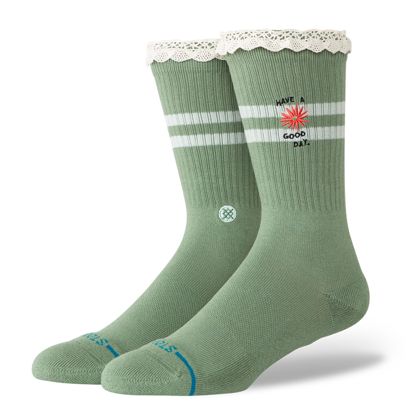 Stance Cotton Crew Medium Cushion Socks - Green - Sun Diego Boardshop