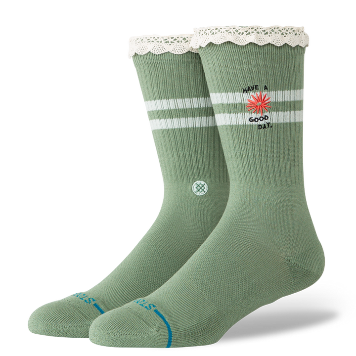 Stance Cotton Crew Medium Cushion Socks - Green - Sun Diego Boardshop