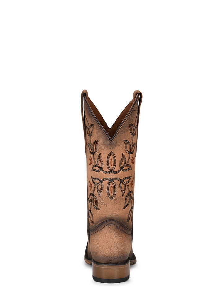 Corral Boots WOMEN'S EMBROIDERY BROWN SQUARE TOE COWBOY BOOT - BROWN - Sun Diego Boardshop