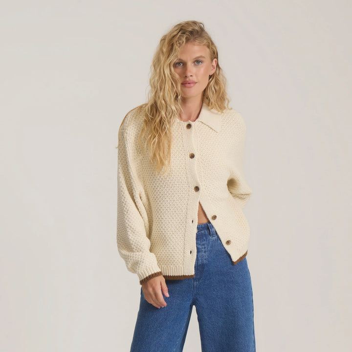 Roark Women's Open Roads Cardigan Long Sleeve Sweater - Bone - Sun Diego Boardshop