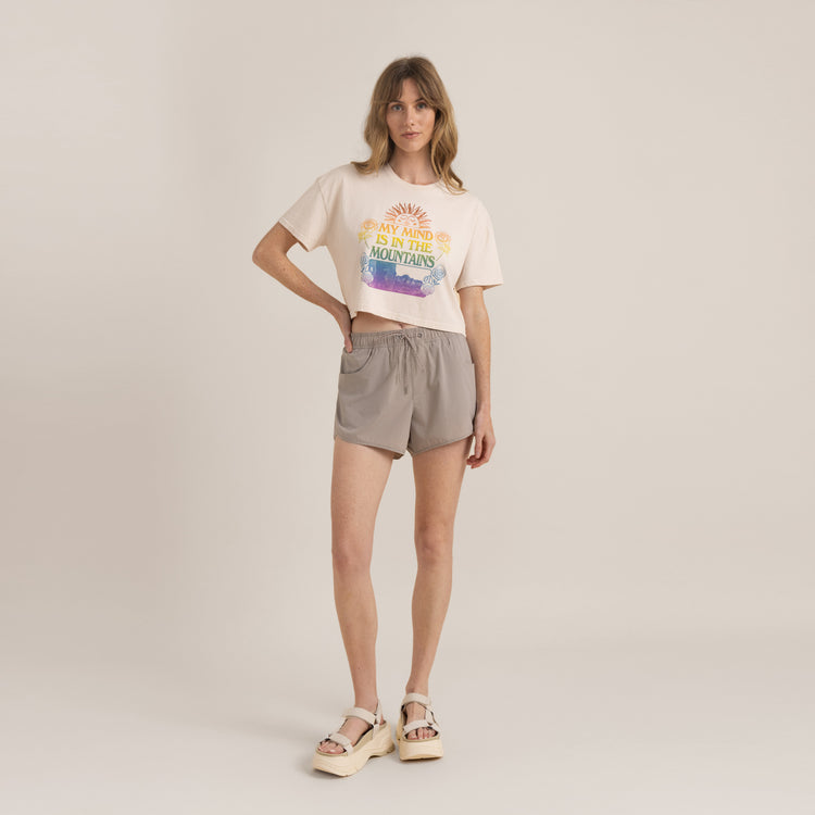 Roark Mountain Cropped Boxy Premium Tee - MOON - Sun Diego Boardshop