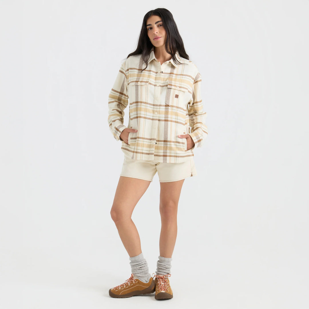 Roark Women's Amberley Flannel - Bone Herringbone - Sun Diego Boardshop