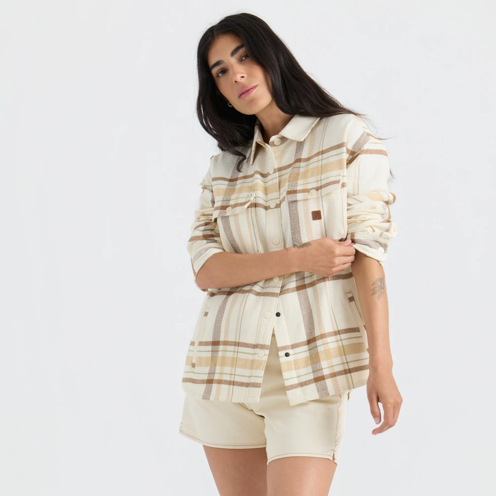 Roark Women's Amberley Flannel - Bone Herringbone - Sun Diego Boardshop