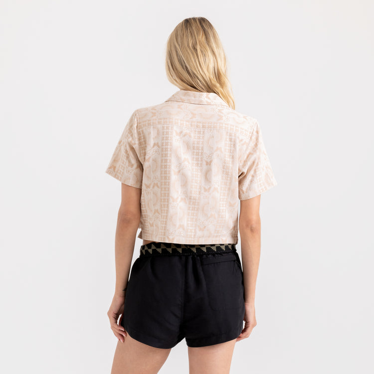 Roark Camp Short Sleeve Button Up Shirt - Eggshell - Sun Diego Boardshop
