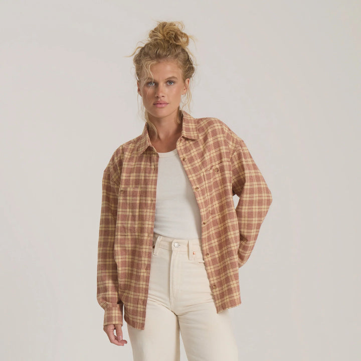 Roark Women's Amberley Light Long Sleeve Flannel - Cherrywood - Sun Diego Boardshop