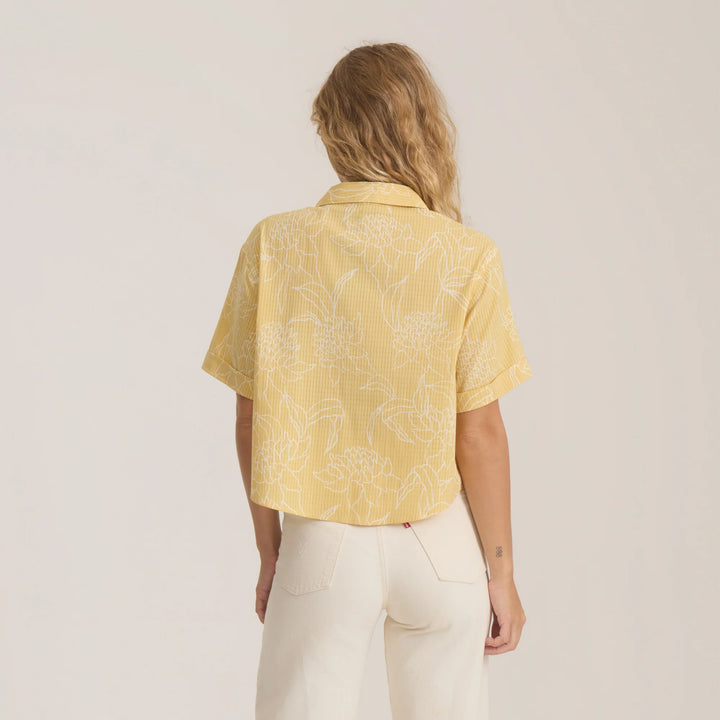 Roark Women's Bless Up Cropped Button Up Shirt - Wheat - Sun Diego Boardshop