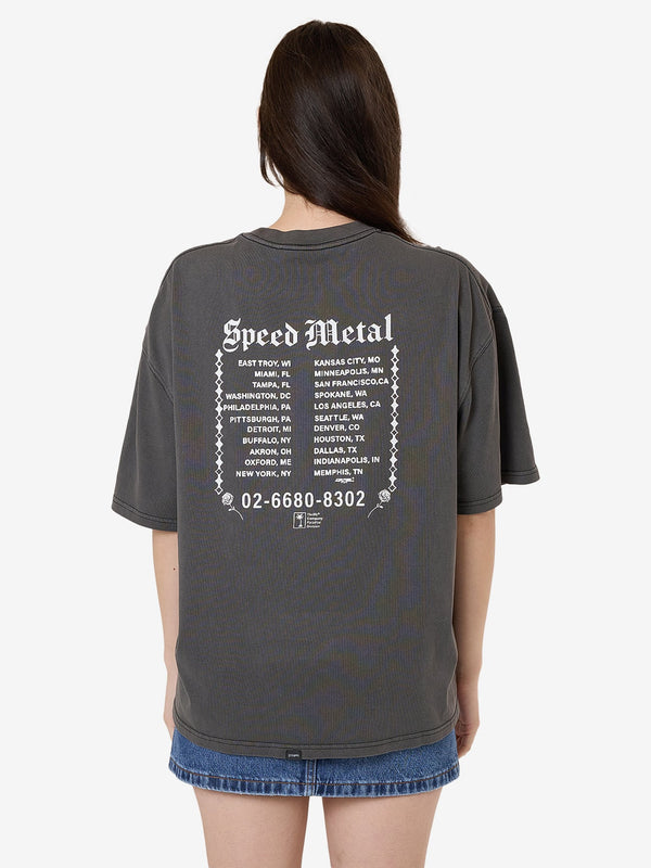 THRILLS Speed Metal Oversized Tee - MERCH BLACK - Sun Diego Boardshop