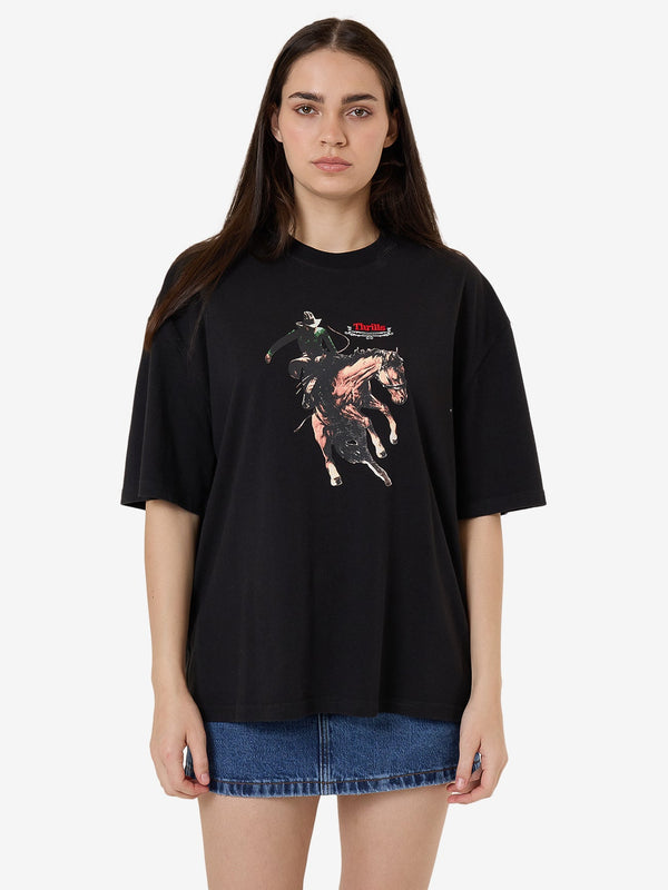 THRILLS Eternal Outlaw Oversize Tee - WASHED BLACK - Sun Diego Boardshop