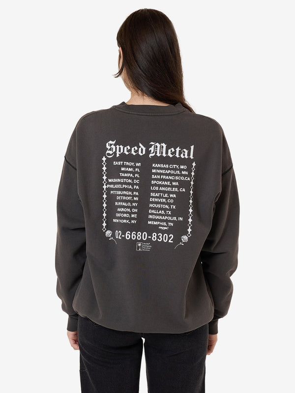 THRILLS Speed Metal Slouch Crew - MERCH BLACK - Sun Diego Boardshop