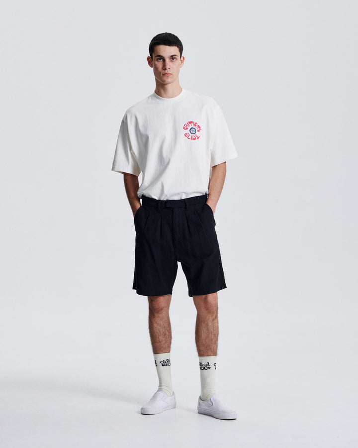 Critical Slide Harro Linen Pleat Short - Black - Sun Diego Boardshop