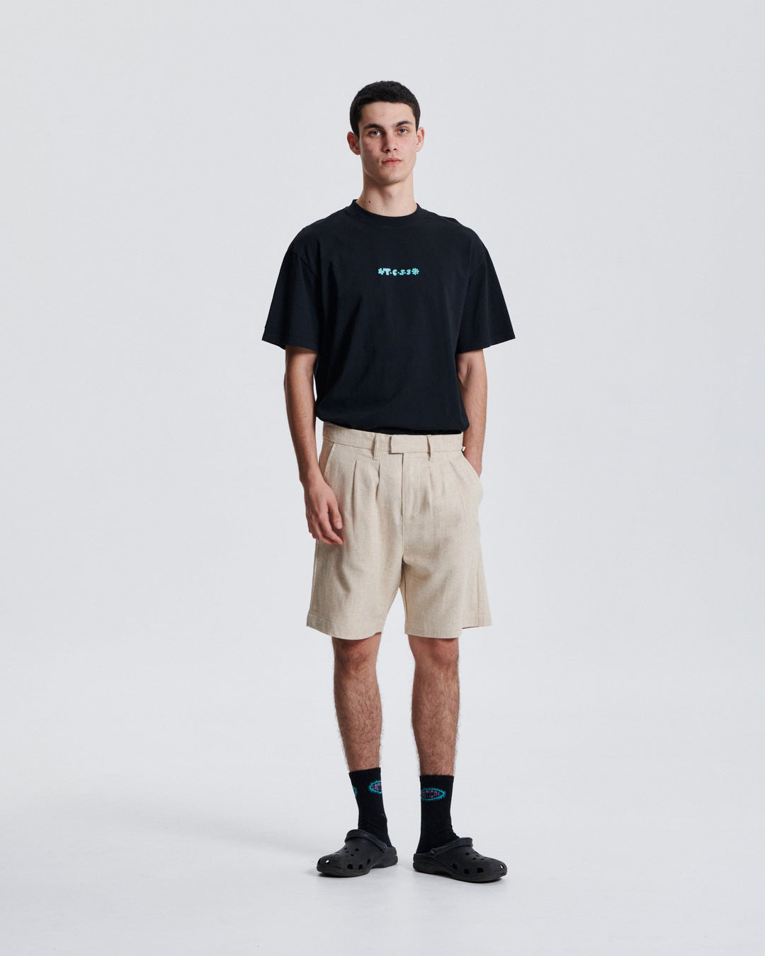 Critical Slide Harro Linen Pleat Short - Ecru - Sun Diego Boardshop