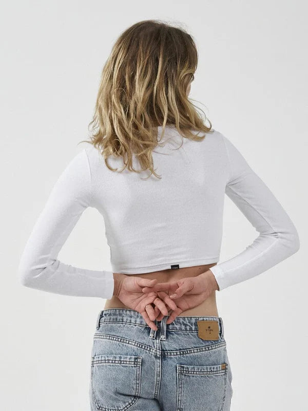 Thrills PONTIAC LS BABY TEE - WHITE - Sun Diego Boardshop