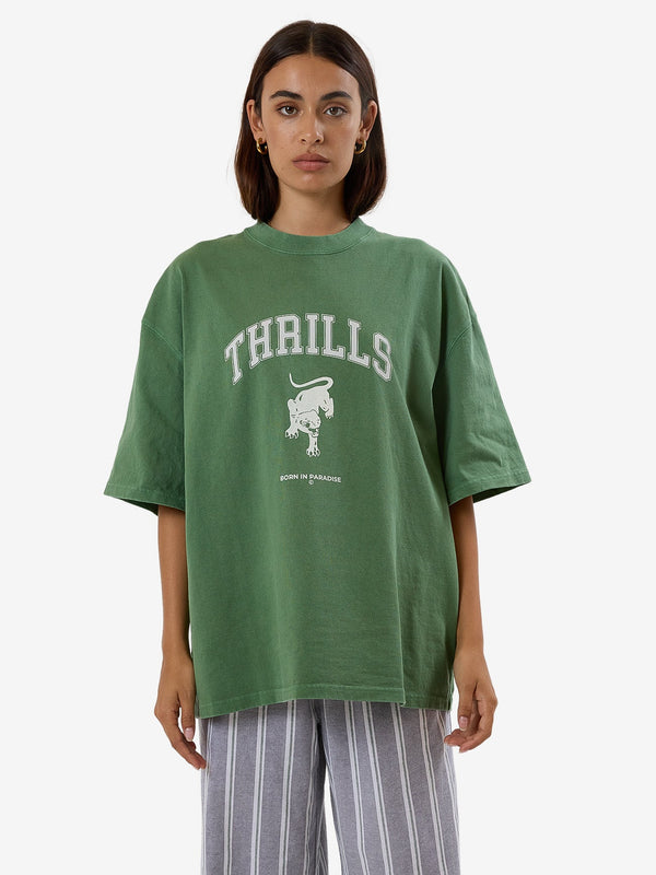 THRILLS Hard Knocks Oversized Tee - ELM GREEN - Sun Diego Boardshop