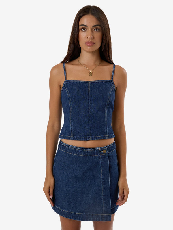 Thrills Rory Denim Top - UNION BLUE | Sun Diego Boardshops Thrills Rory Denim Top - UNION BLUE | Sun Diego Boardshops
