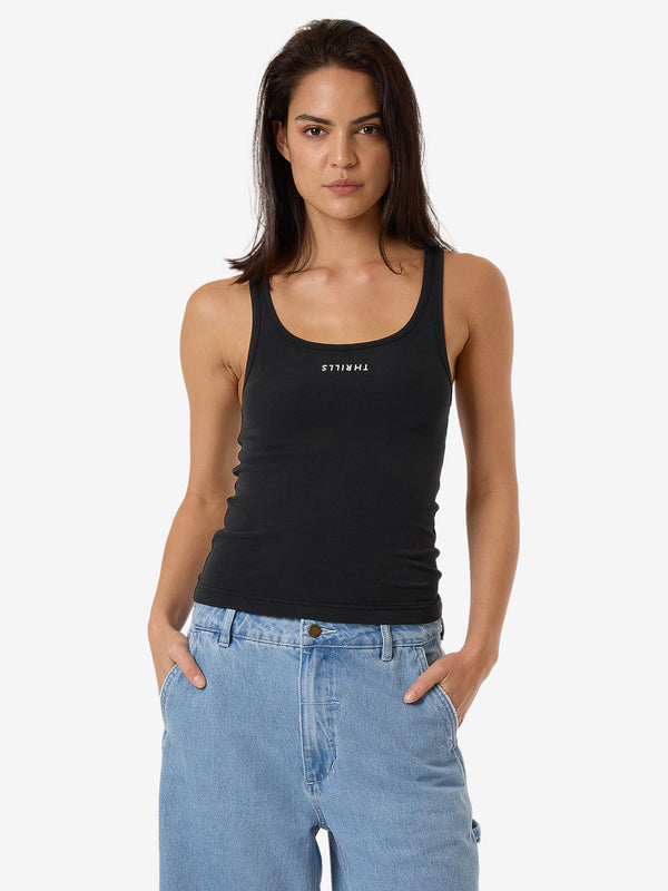 THRILLS Minimal Thrills Scoop Tank - FADED BLACK - Sun Diego Boardshop