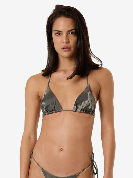 THRILLS Flora Haze String Bikini Top - BRINDLE - Sun Diego Boardshop