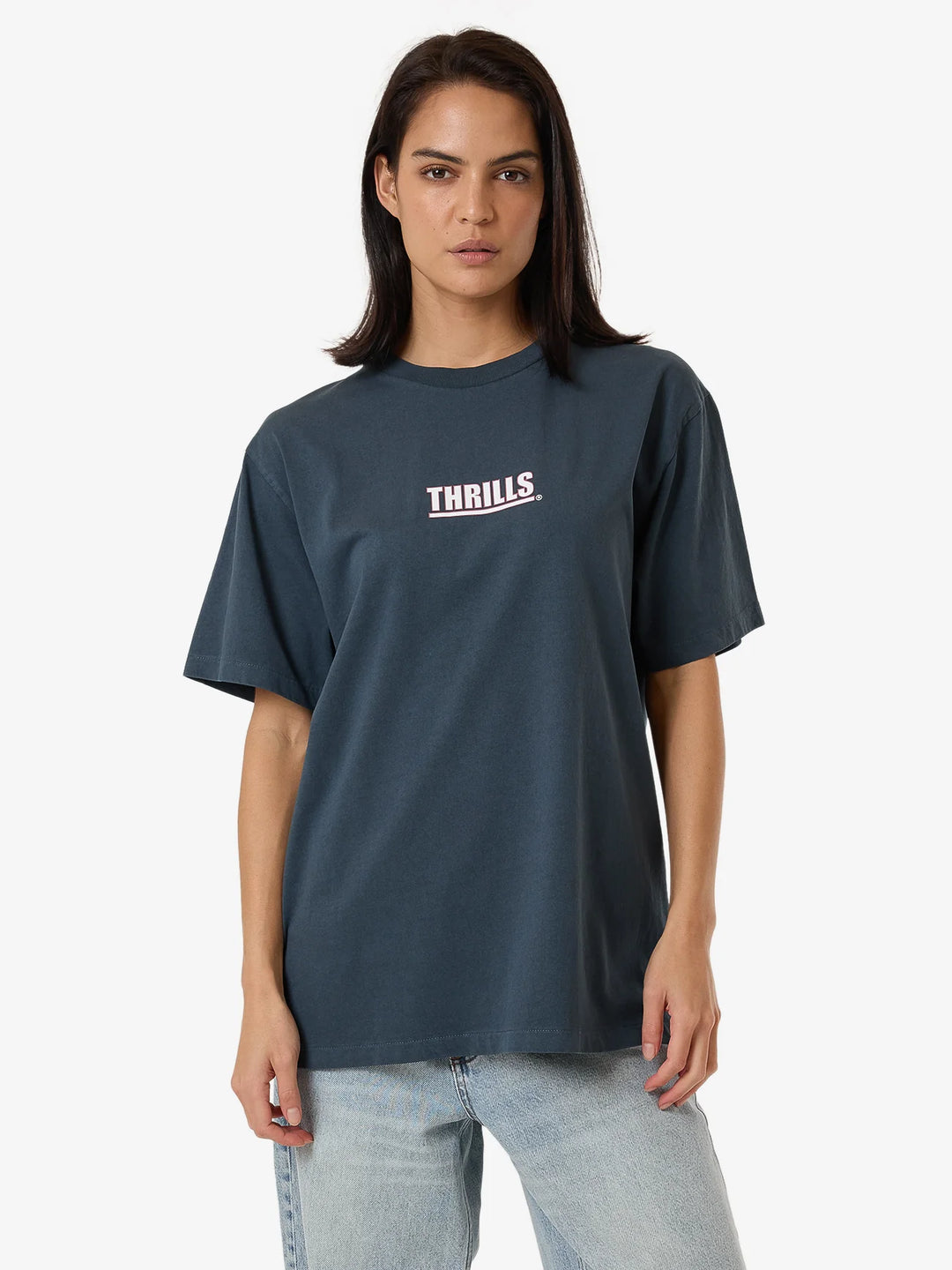 Thrills Logic Merch Fit Tee - DARK SLATE - Sun Diego Boardshop