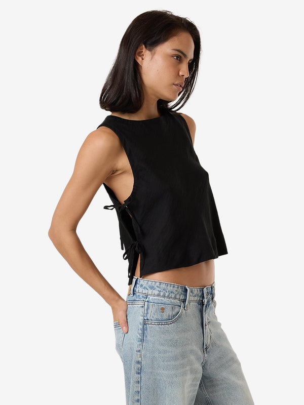 THRILLS Ember Tie Top - BLACK - Sun Diego Boardshop