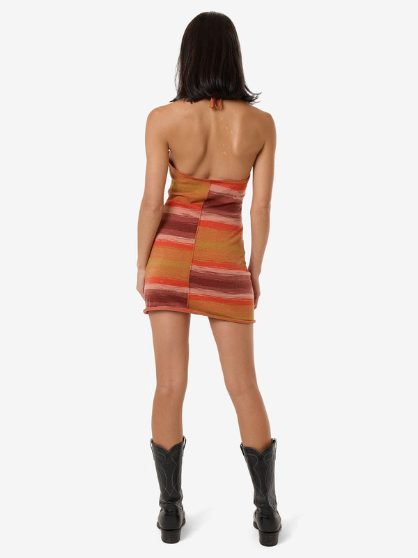 THRILLS Rise Knit Halter Dress - BERRY - Sun Diego Boardshop