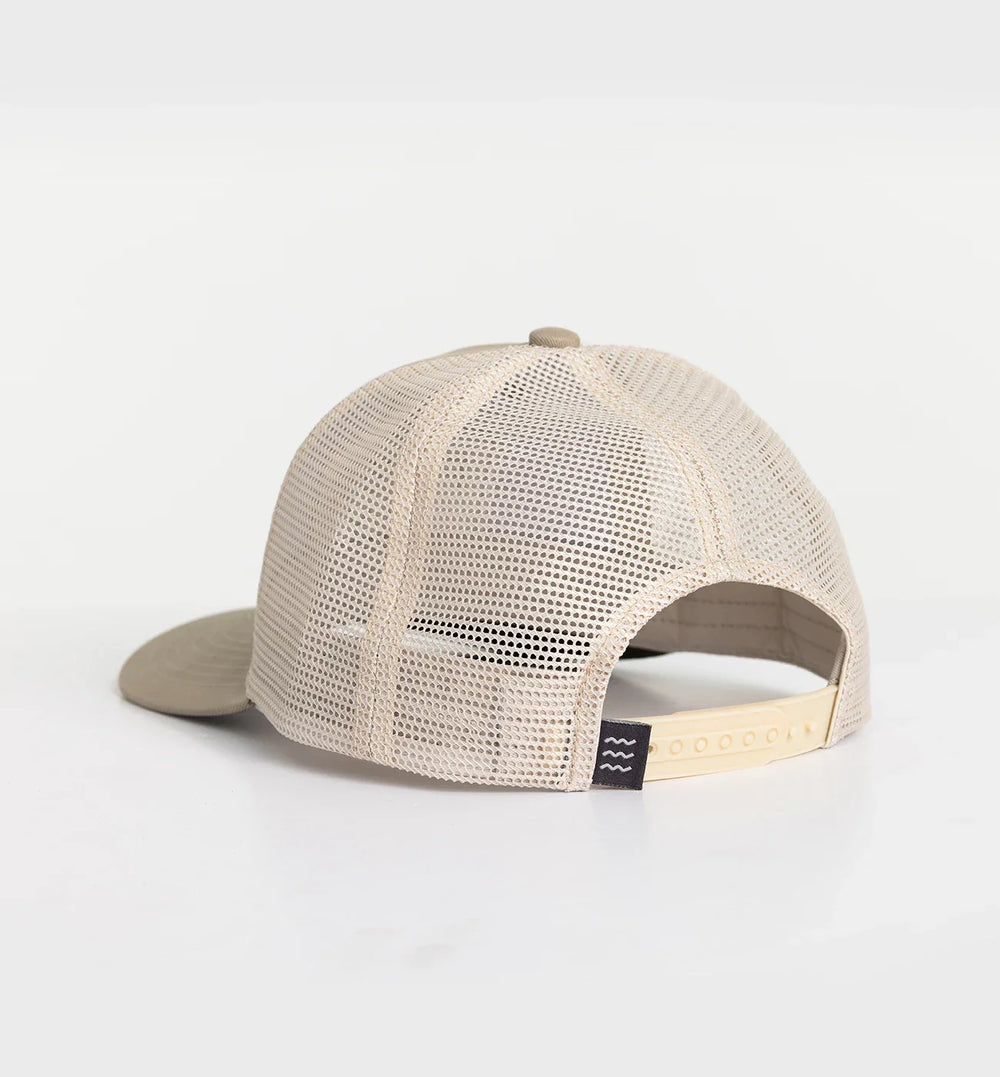 Free Fly Men Wave Trucker Hat - KHAKI - Sun Diego Boardshop