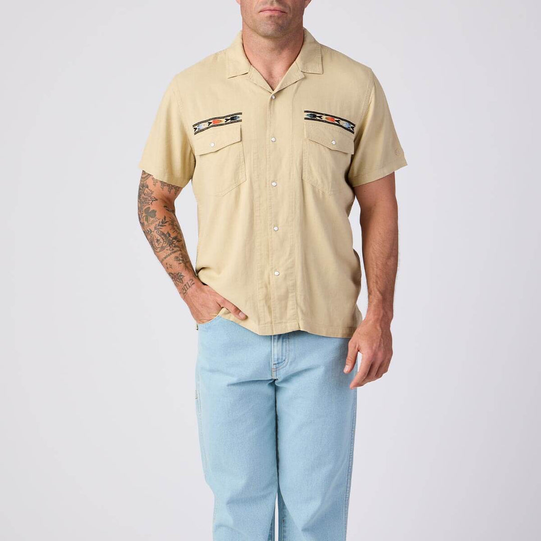Seager Men's Whippersnapper Short Sleeve Shirt - Dry Hay - Sun Diego Boardshop