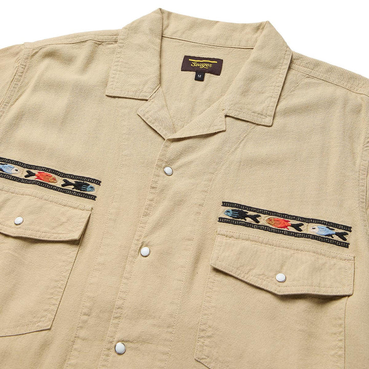 Seager Men's Whippersnapper Short Sleeve Shirt - Dry Hay - Sun Diego Boardshop